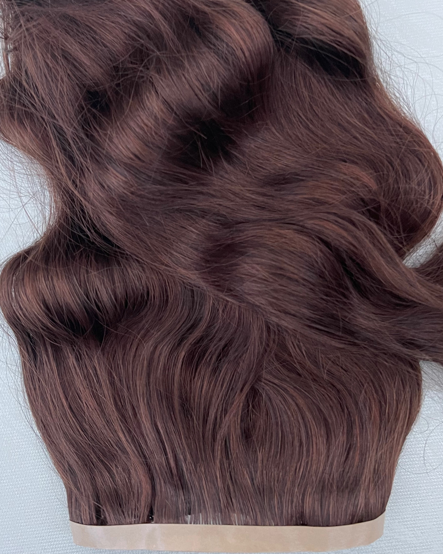 26” 210g Tape-In Weft Bio-Protein Fibre Wavy Auburn
