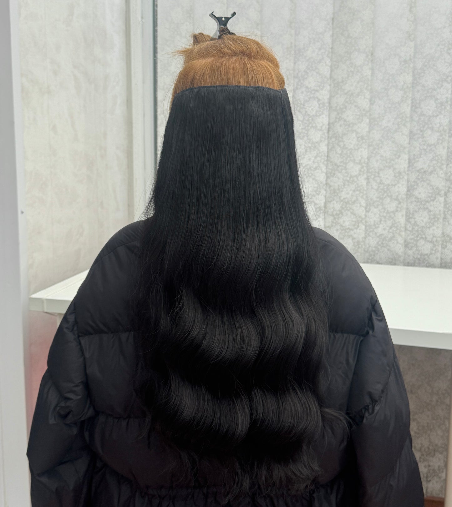 24’ Wavy 220g Bio-Protein Fibre Clip-in Hair Extensions - Jet Black