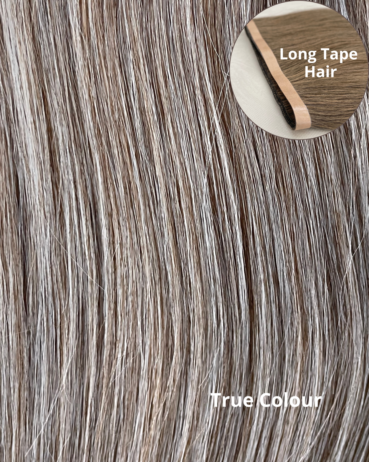 26” 210g Tape-In Weft Bio-Protein Fibre Dove Grey