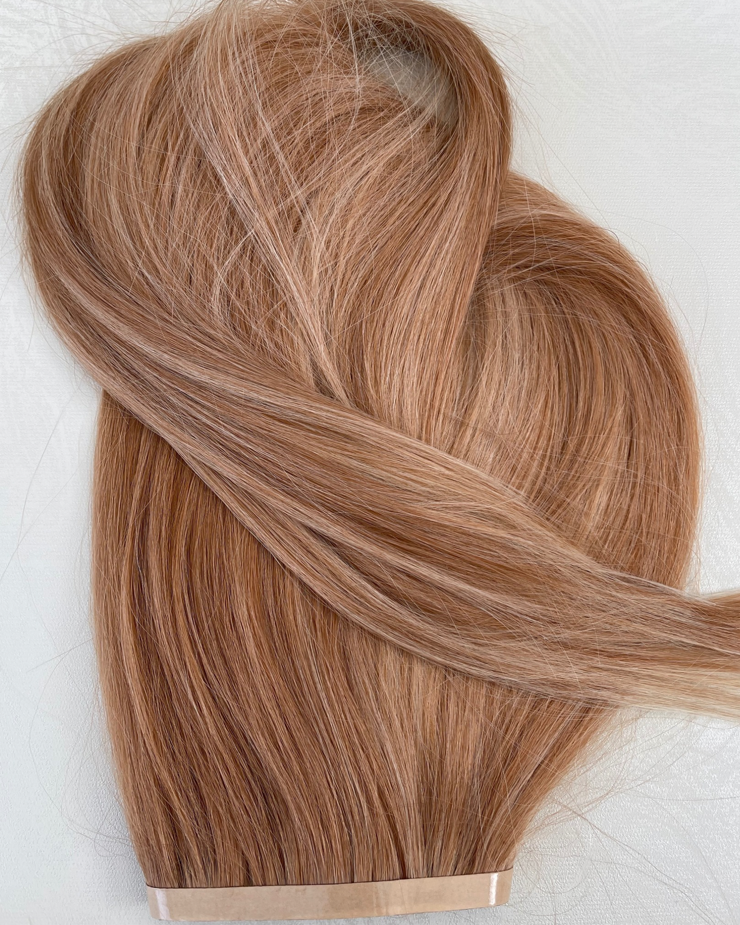 26” 210g Tape-In Weft Bio-Protein Fibre Highlighted Dark Blonde