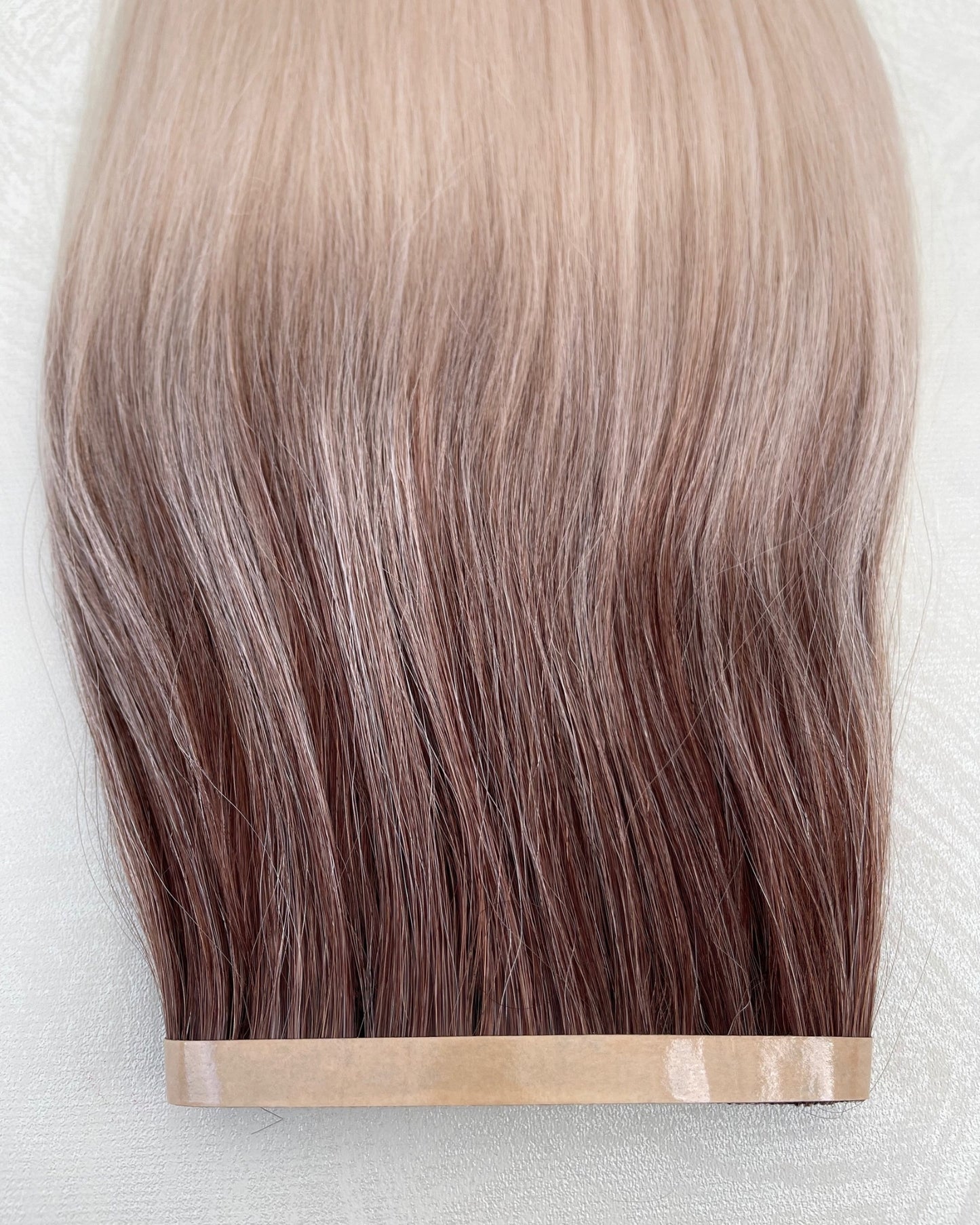 26” 210g Tape-In Weft Bio-Protein Fibre Rooted Beige Blonde