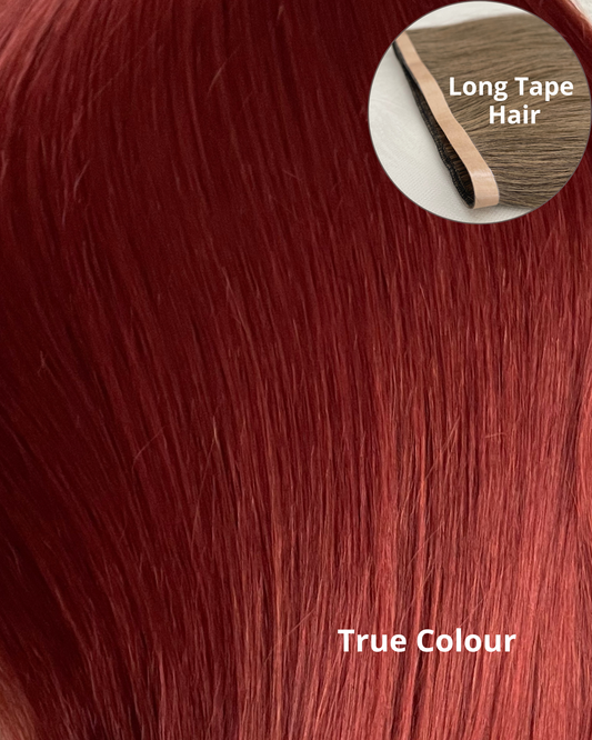 26” 210g Tape-In Weft Bio-Protein Fibre Ginger Copper