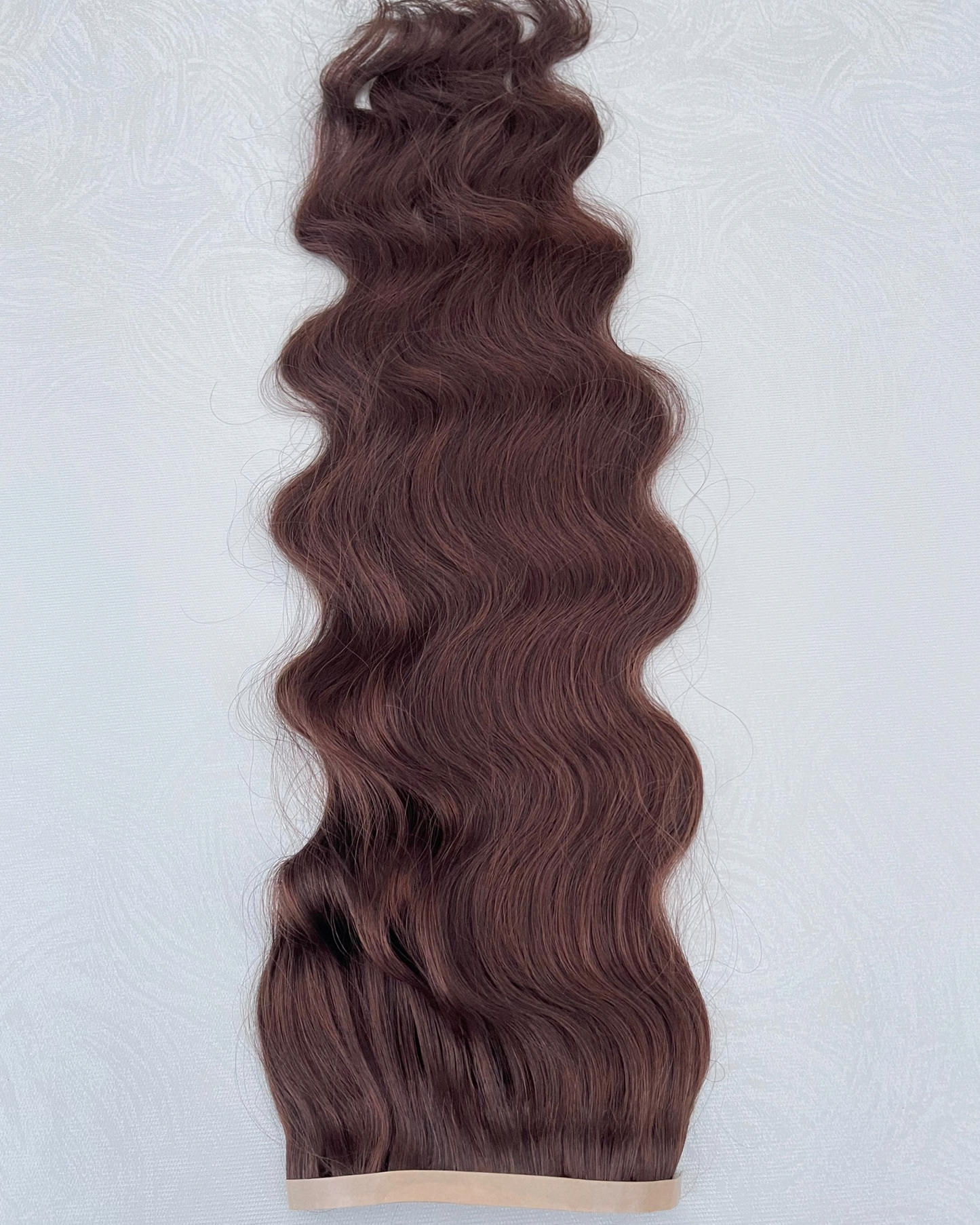26” 210g Tape-In Weft Bio-Protein Fibre Wavy Auburn