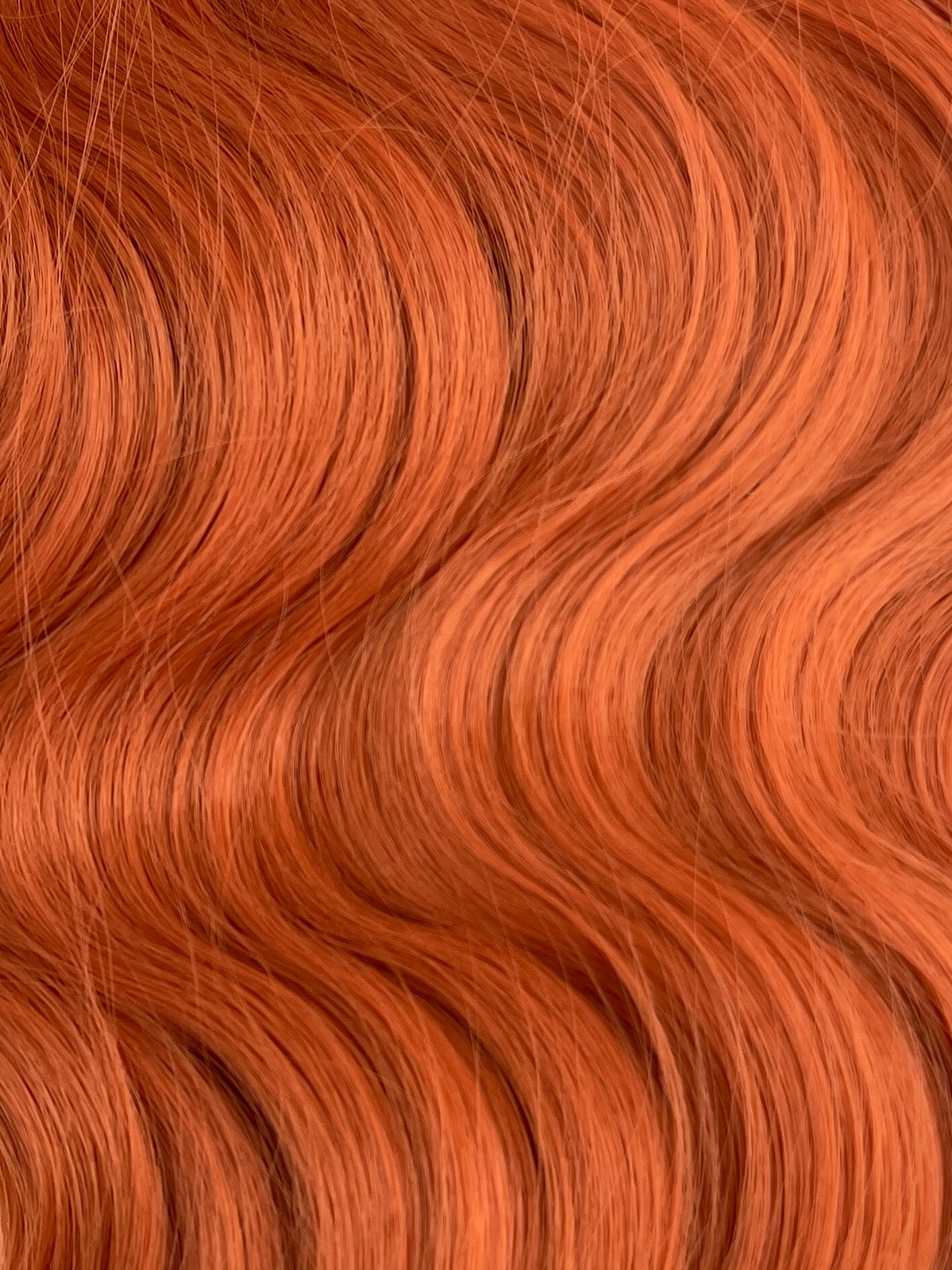 30” Wavy Tape-In Extensions – 210g Bio-Protein Fibre – Vibrant Ginger