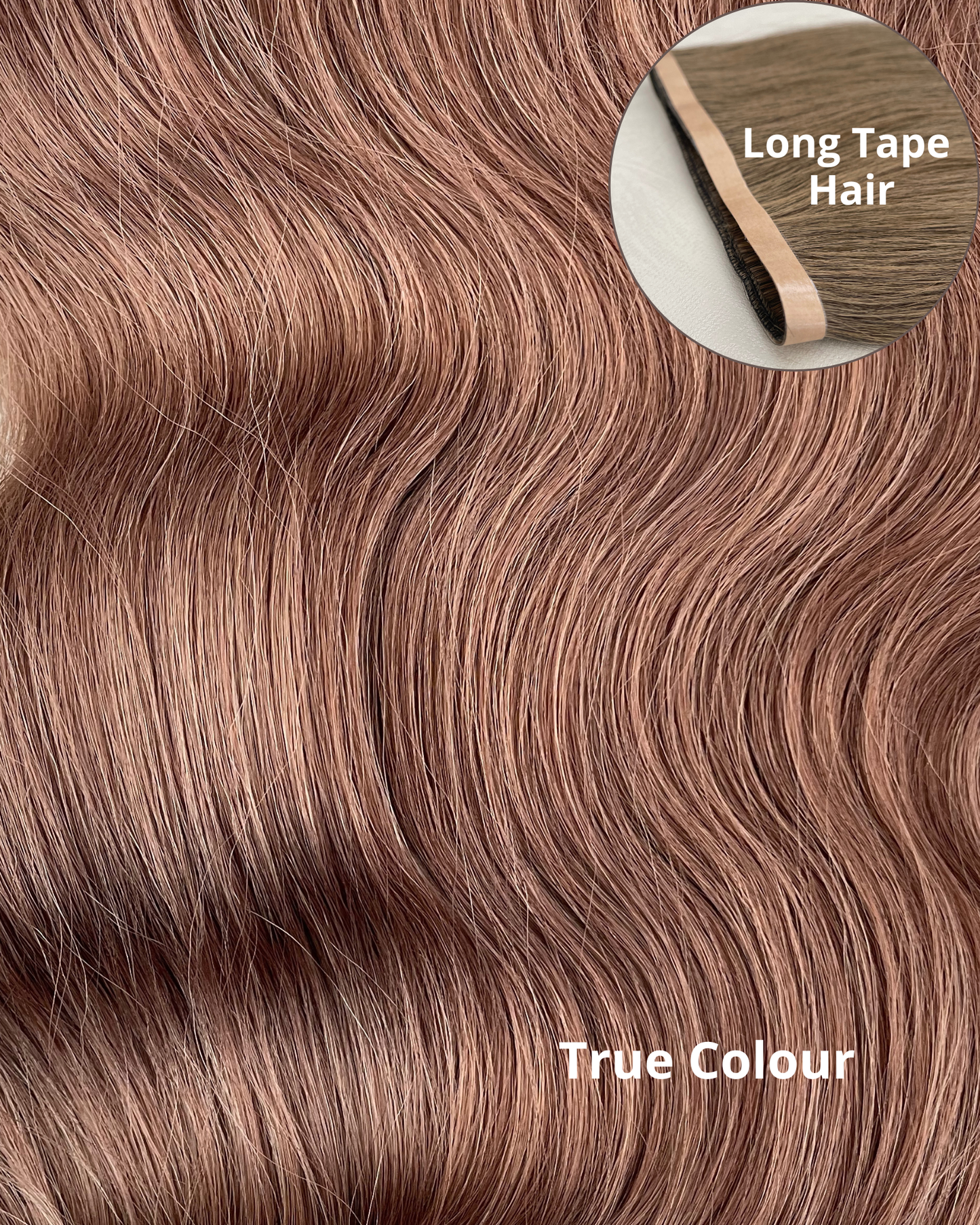 26” 210g Tape-In Weft Bio-Protein Fibre Wavy Light Brown