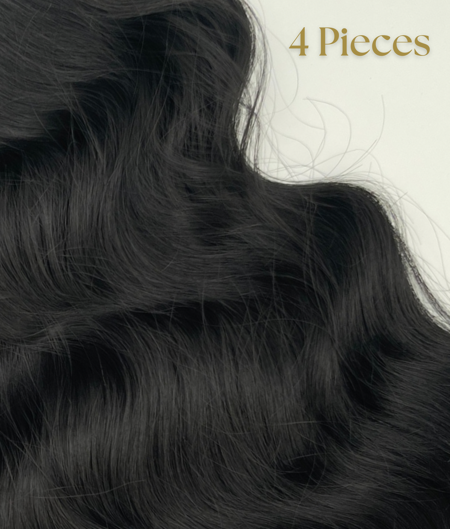24’ Wavy 220g Bio-Protein Fibre Clip-in Hair Extensions - Jet Black