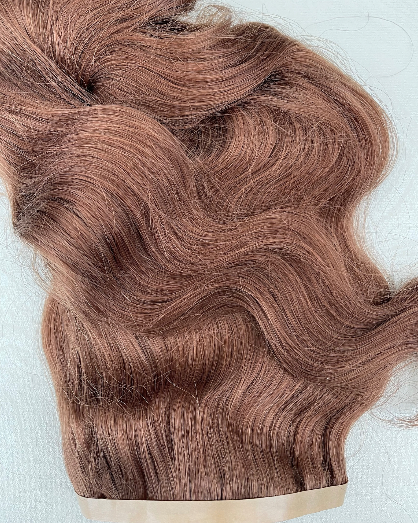 26” 210g Tape-In Weft Bio-Protein Fibre Wavy Light Brown