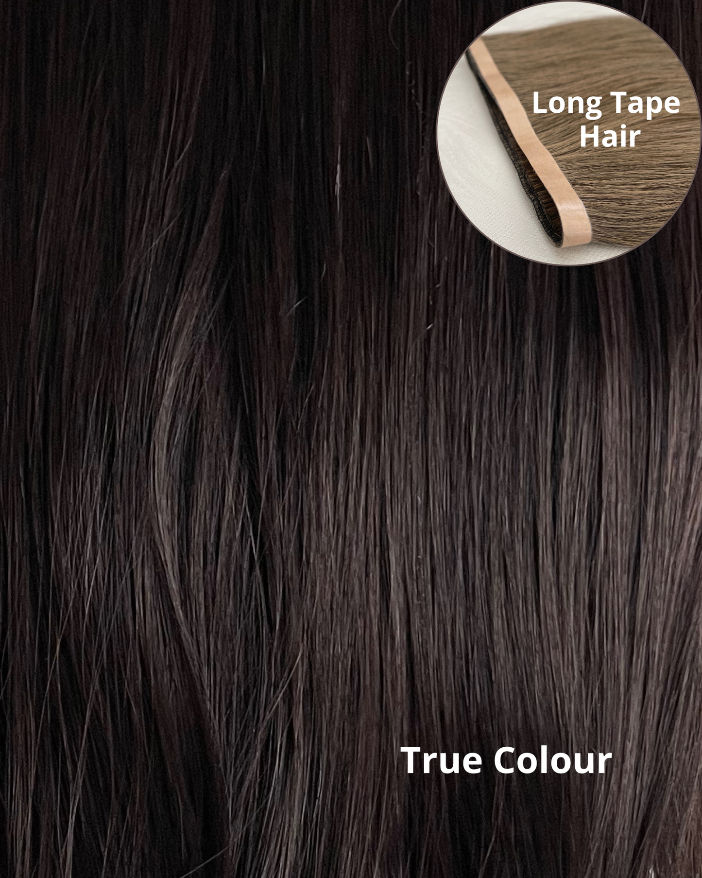 26” 210g Tape-In Weft Bio-Protein Fibre Natural Black