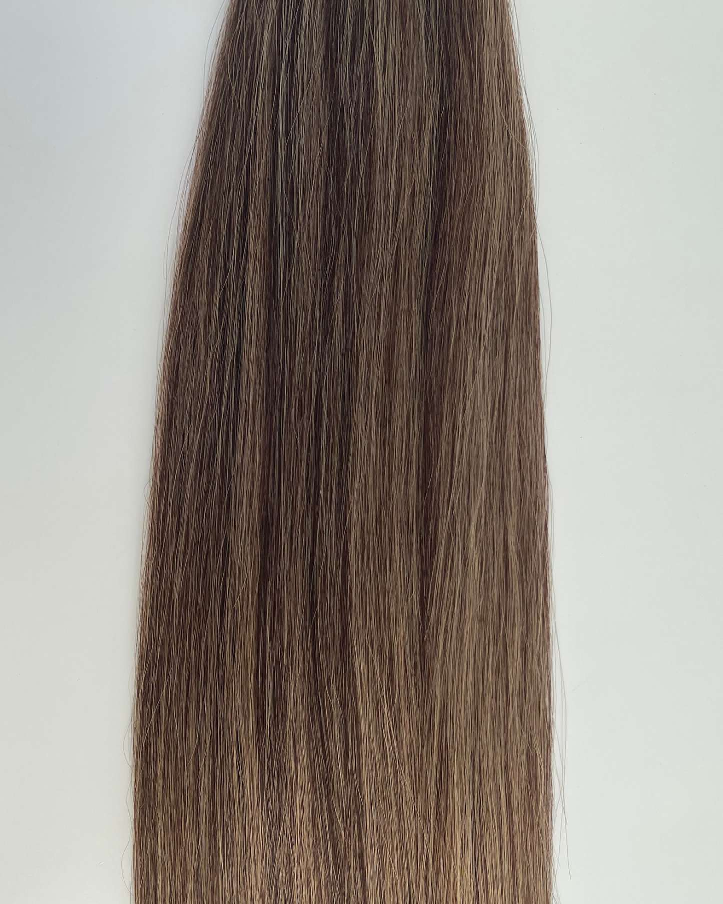 26” 210g Tape-In Weft Bio-Protein Fibre Highlighted Medium Brown