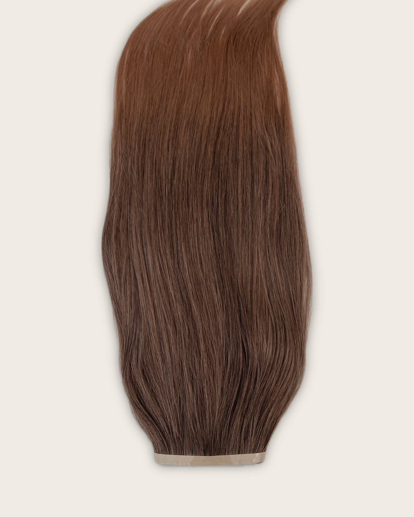 26” 210g Tape-In Weft Bio-Protein Fibre Soft Caramel Copper Brown