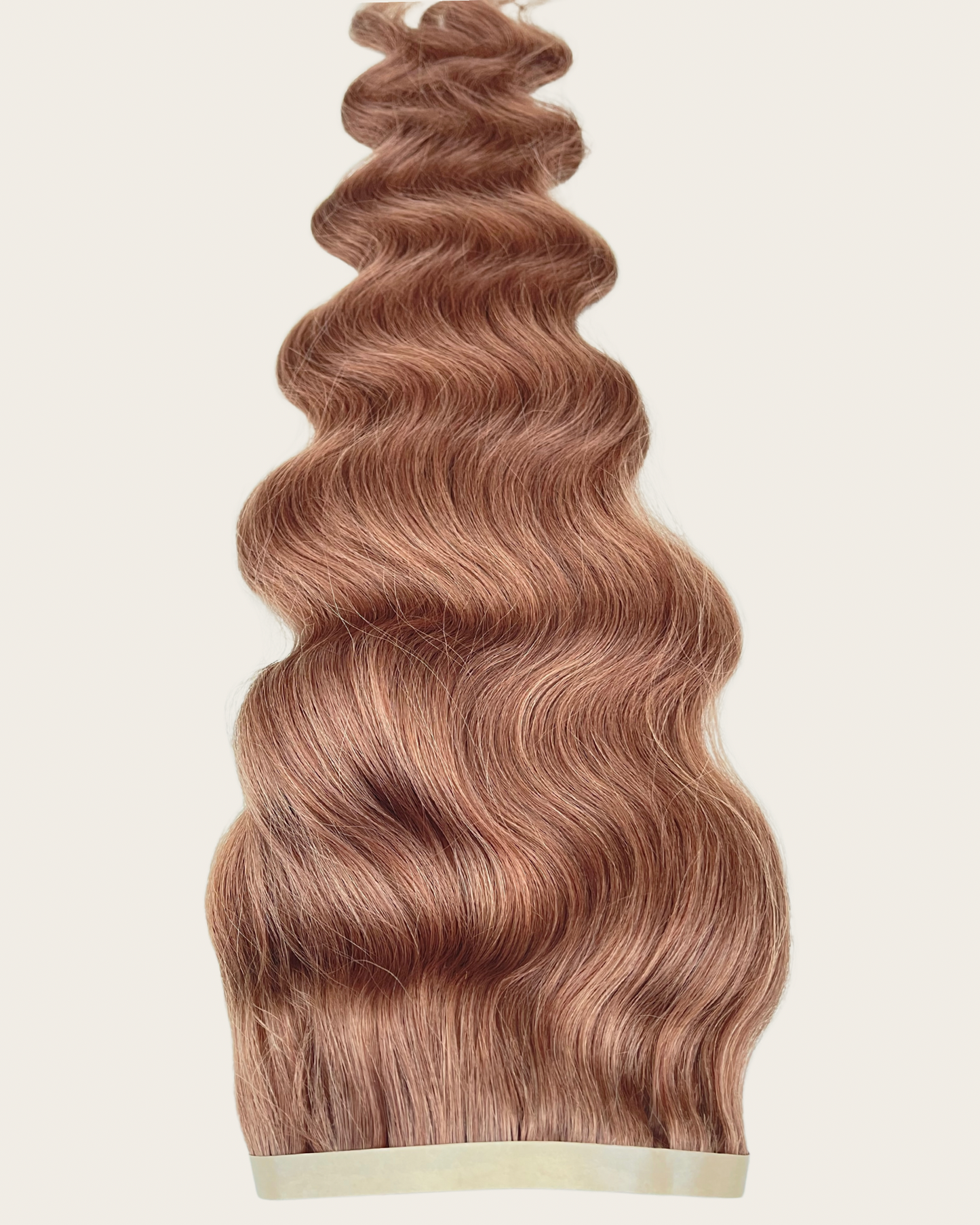 26” 210g Tape-In Weft Bio-Protein Fibre Wavy Light Brown
