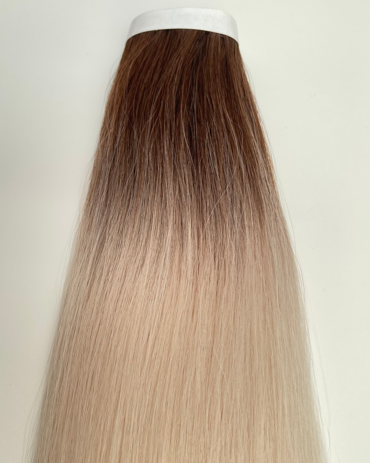 26” 210g Tape-In Weft Bio-Protein Fibre Rooted Beige Blonde