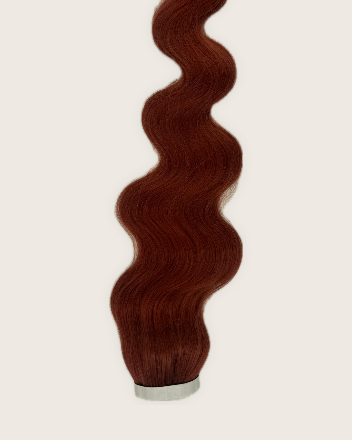 30” Wavy Tape-In Extensions – 210g Bio-Protein Fibre – Dark Ginger