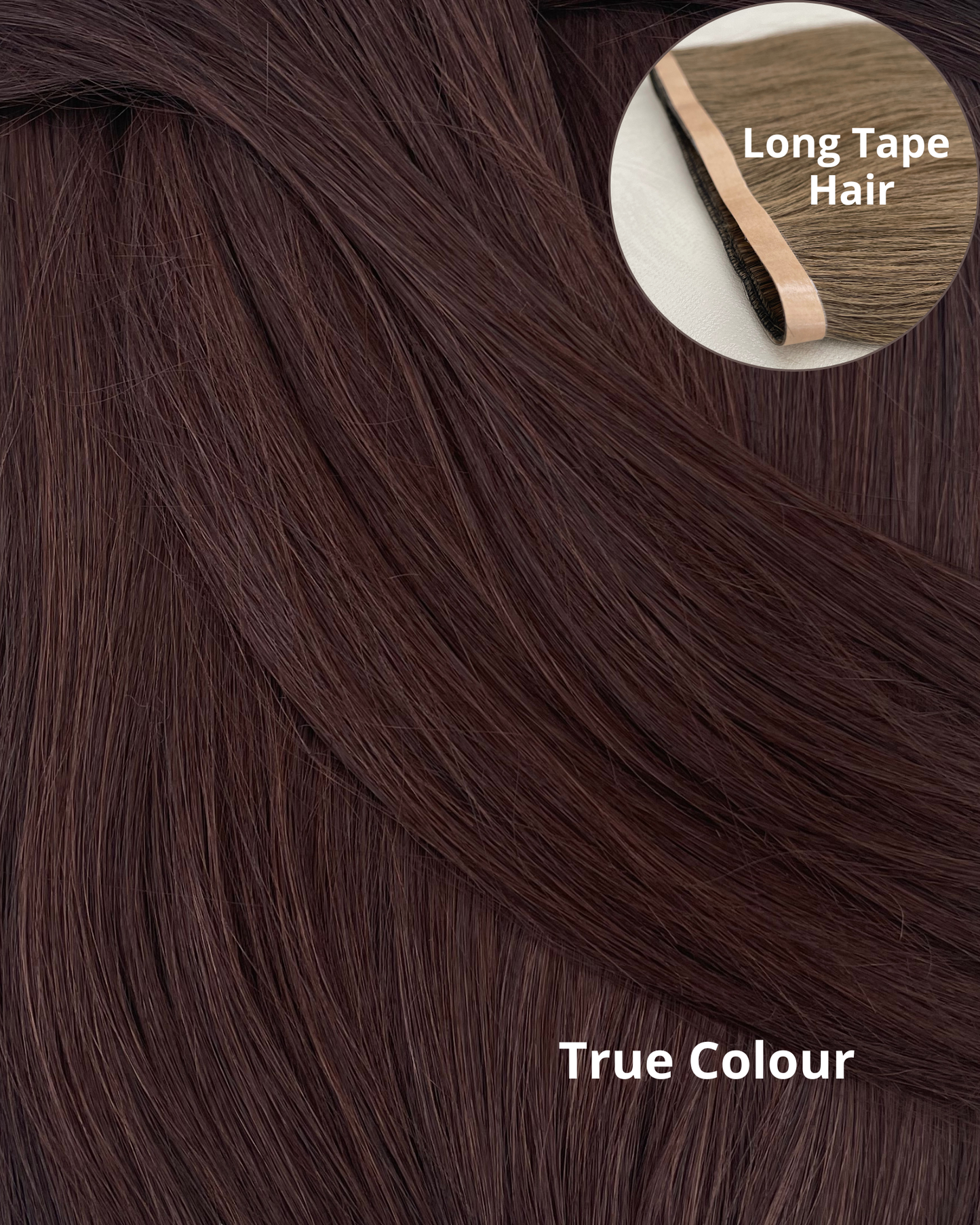 26” 210g Tape-In Weft Bio-Protein Fibre Dark Brown