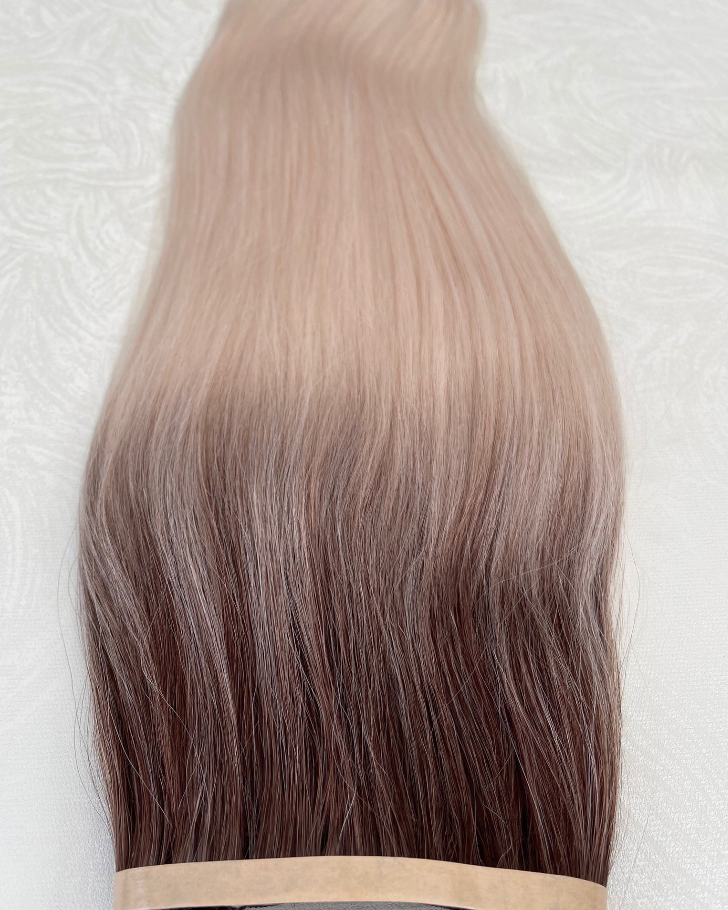 26” 210g Tape-In Weft Bio-Protein Fibre Rooted Beige Blonde