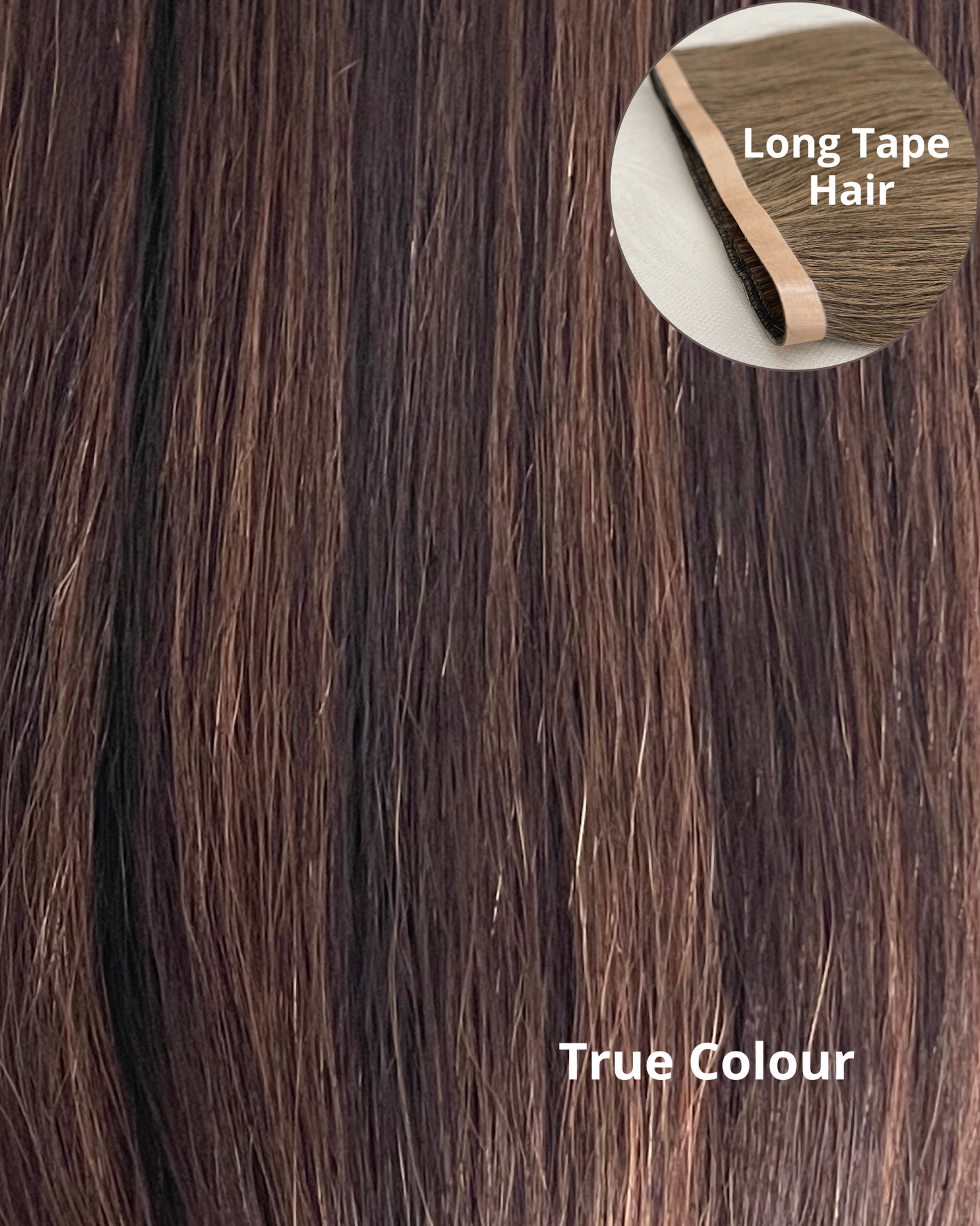26” 210g Tape-In Weft Bio-Protein Fibre Brunette