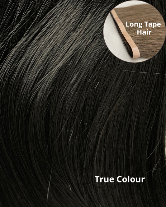 26” 210g Tape-In Weft Bio-Protein Fibre Jet Black