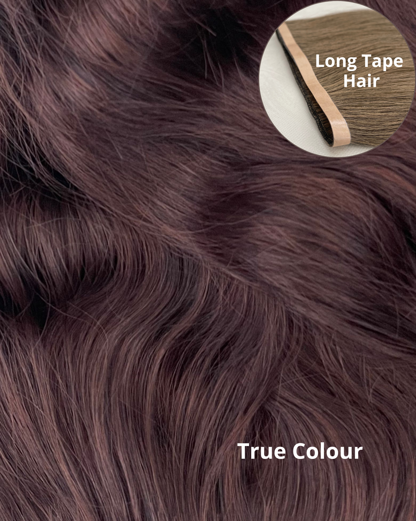 26” 210g Tape-In Weft Bio-Protein Fibre Wavy Auburn