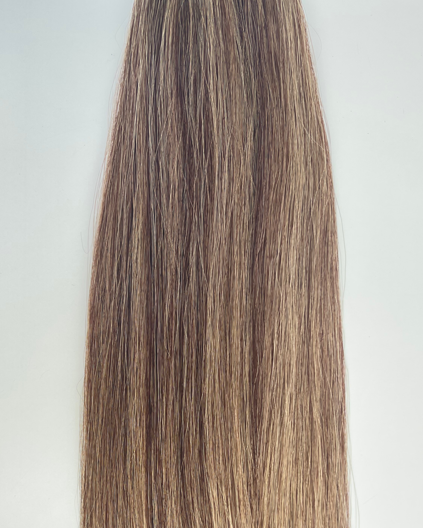 26” 210g Tape-In Weft Bio-Protein Fibre Highlighted Medium Brown