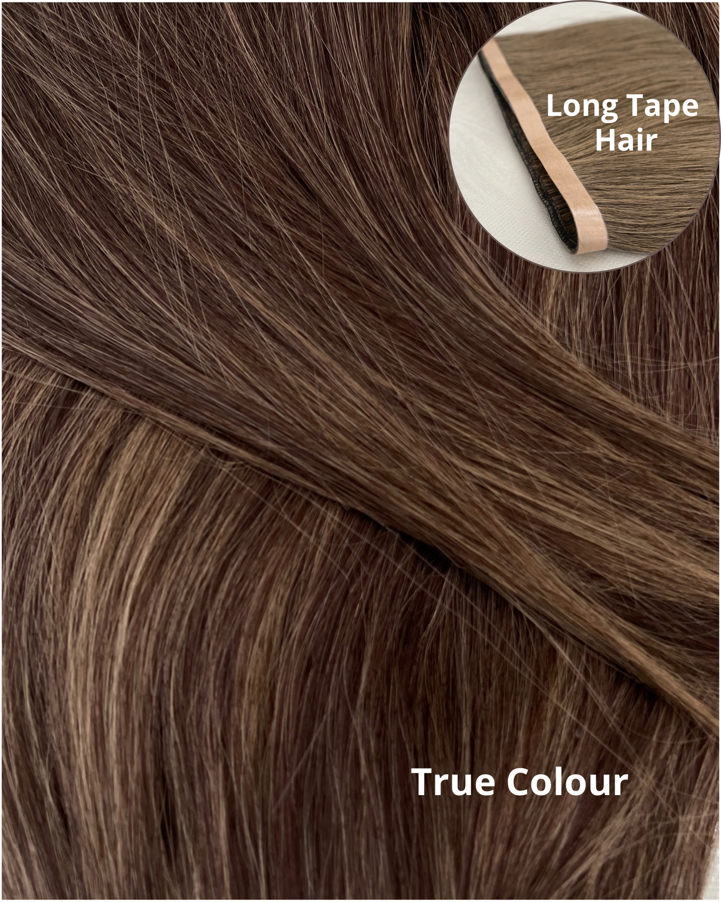 26” 210g Tape-In Weft Bio-Protein Fibre Medium Brown
