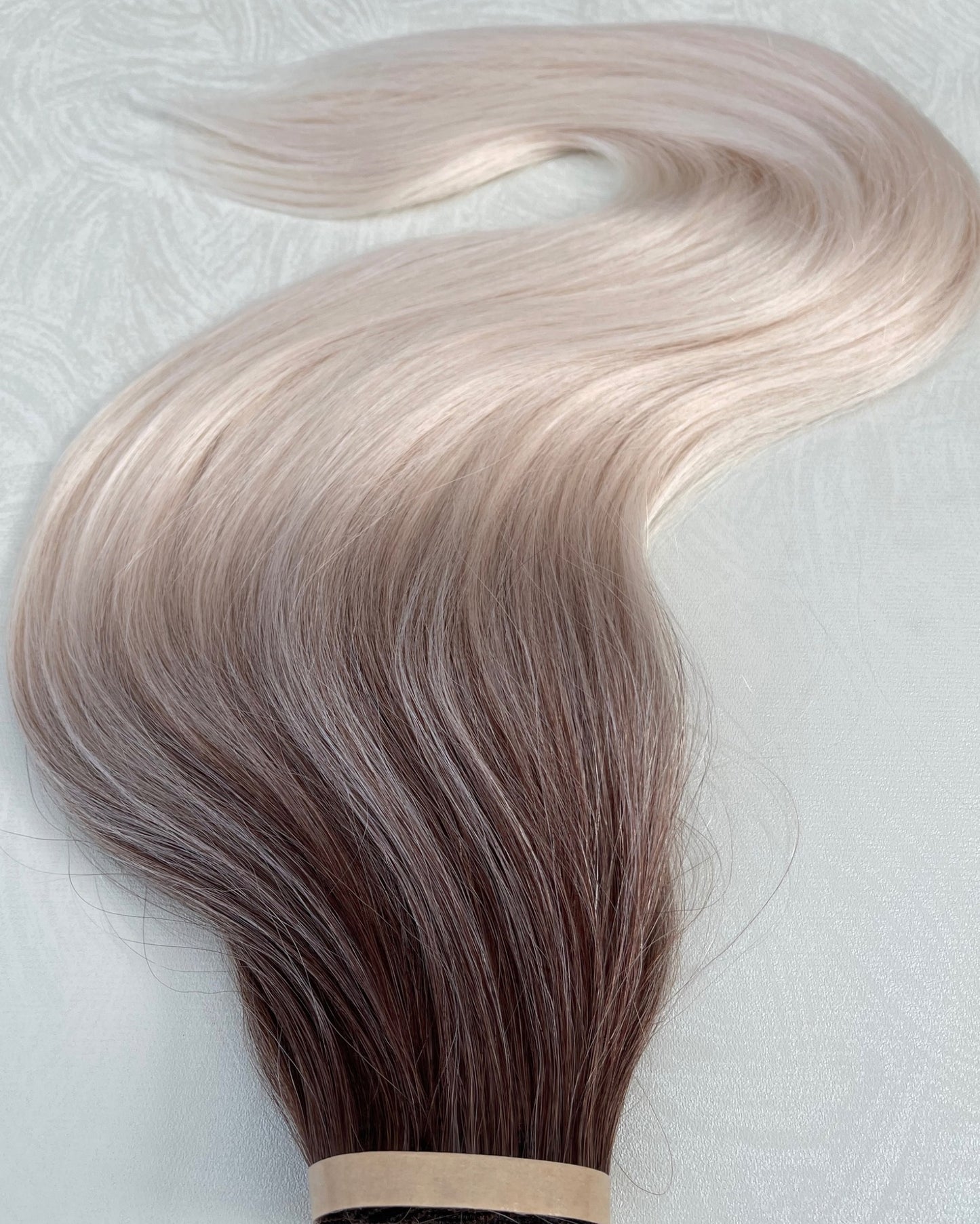 26” 210g Tape-In Weft Bio-Protein Fibre Rooted Beige Blonde