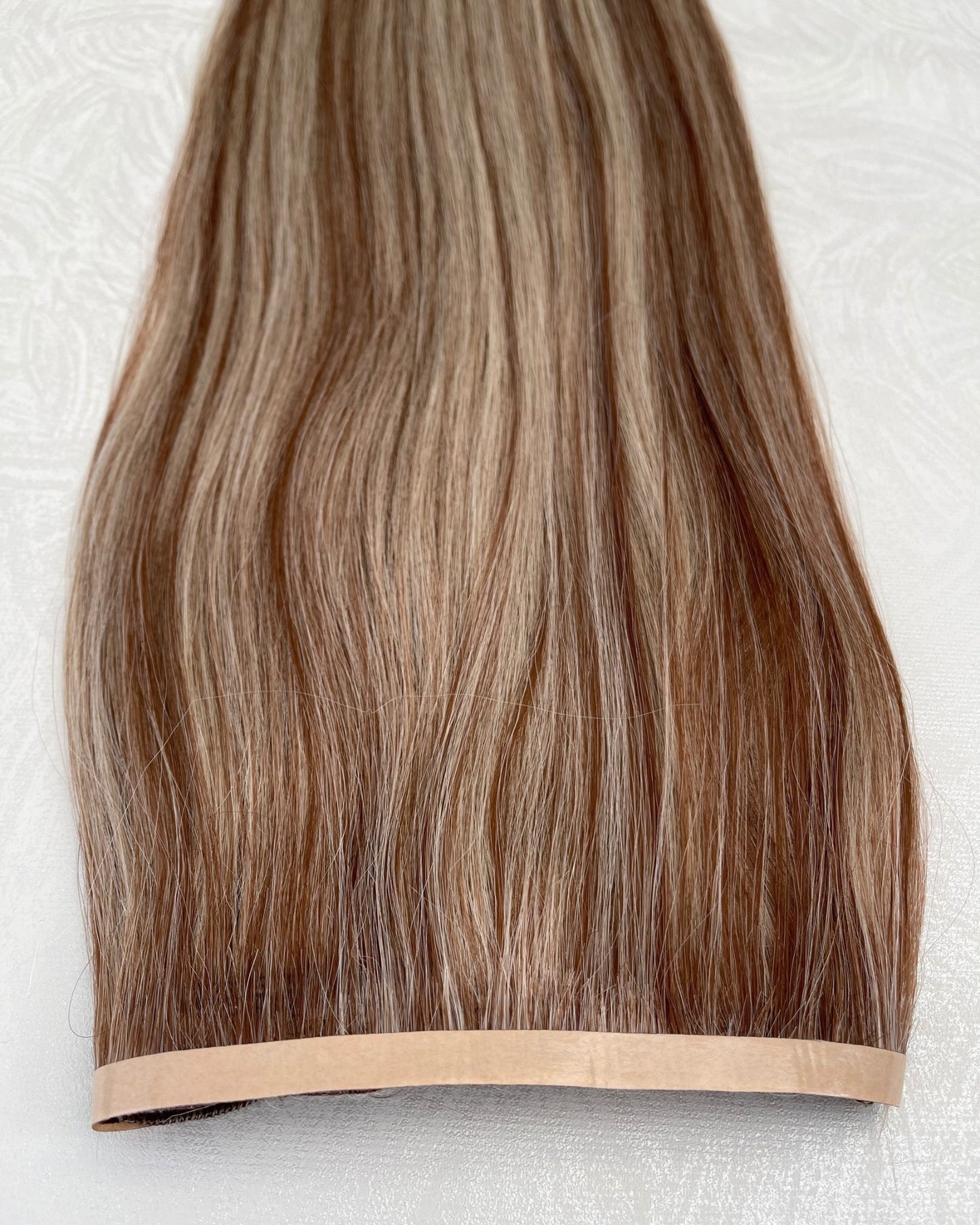 26” 210g Tape-In Weft Bio-Protein Fibre Highlighted Medium Blonde