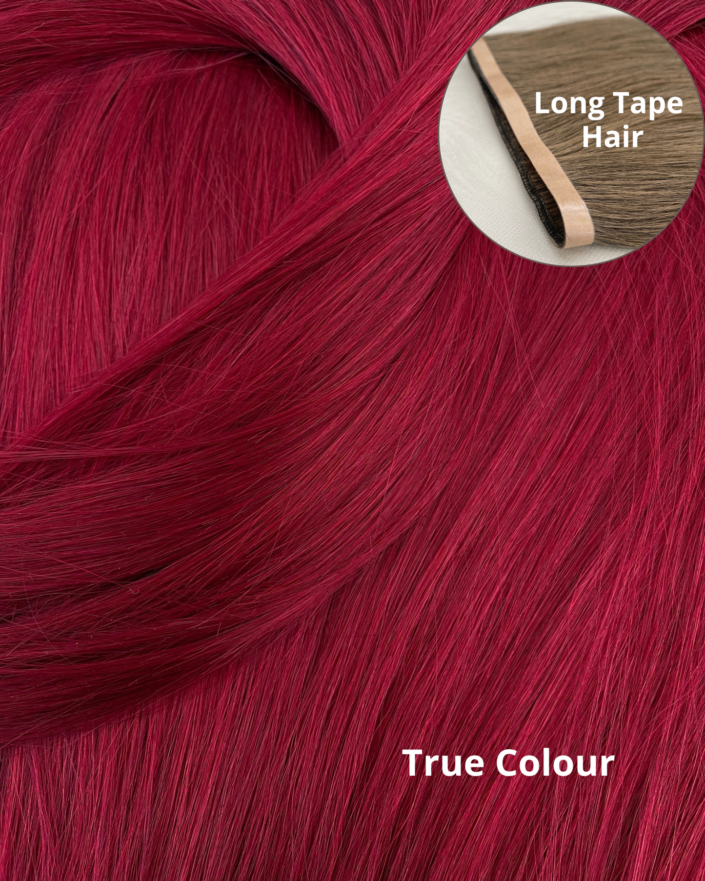 26” 210g Tape-In Weft Bio-Protein Fibre Burgundy