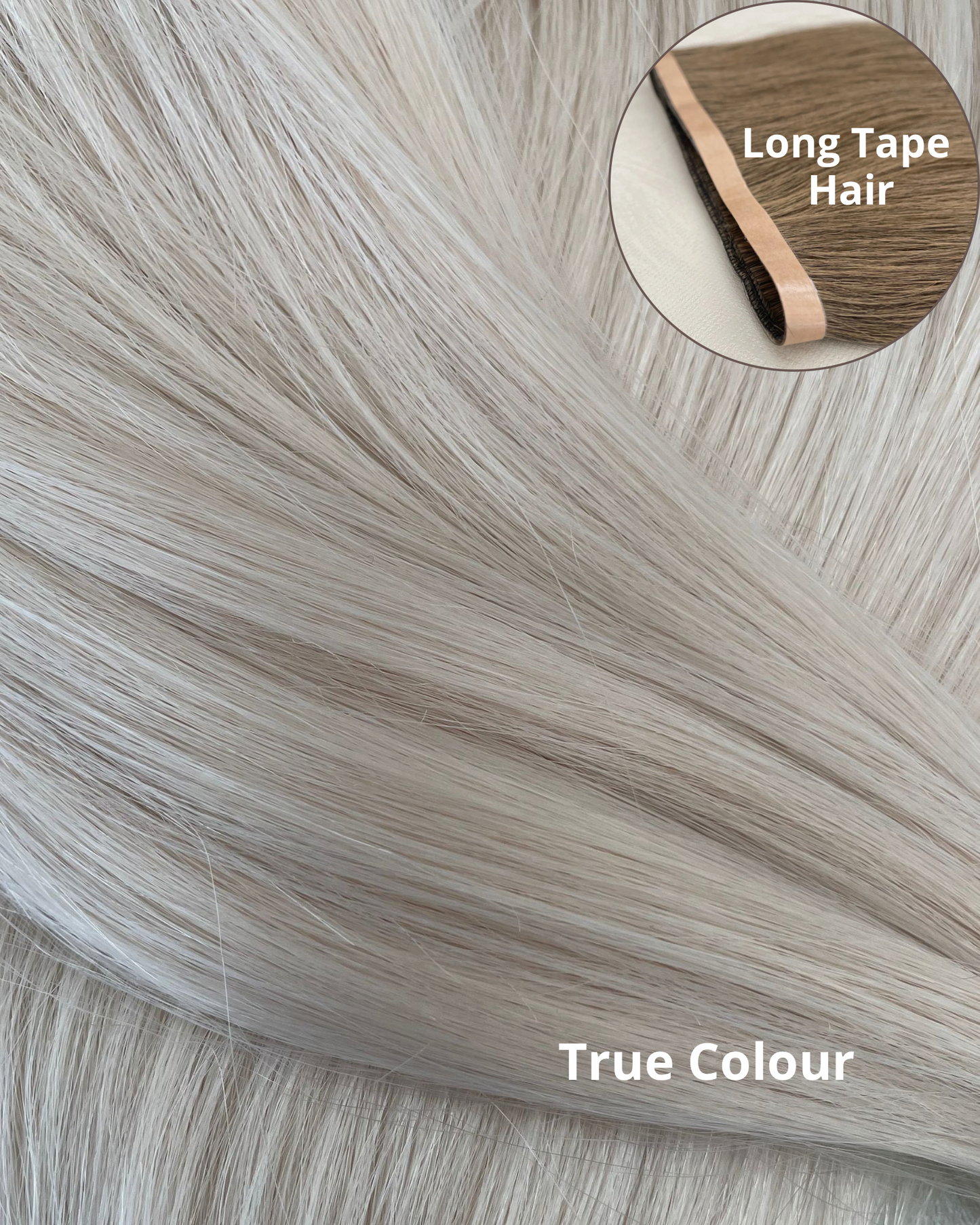 26” 210g Tape-In Weft Bio-Protein Fibre Platinum Blonde