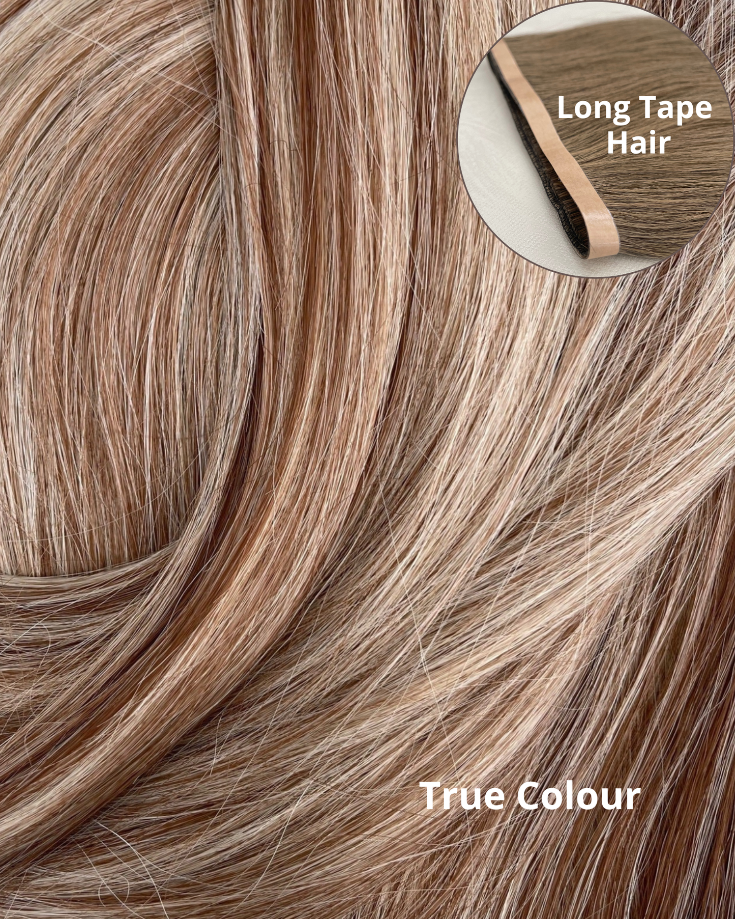 26” 210g Tape-In Weft Bio-Protein Fibre Highlighted Medium Blonde