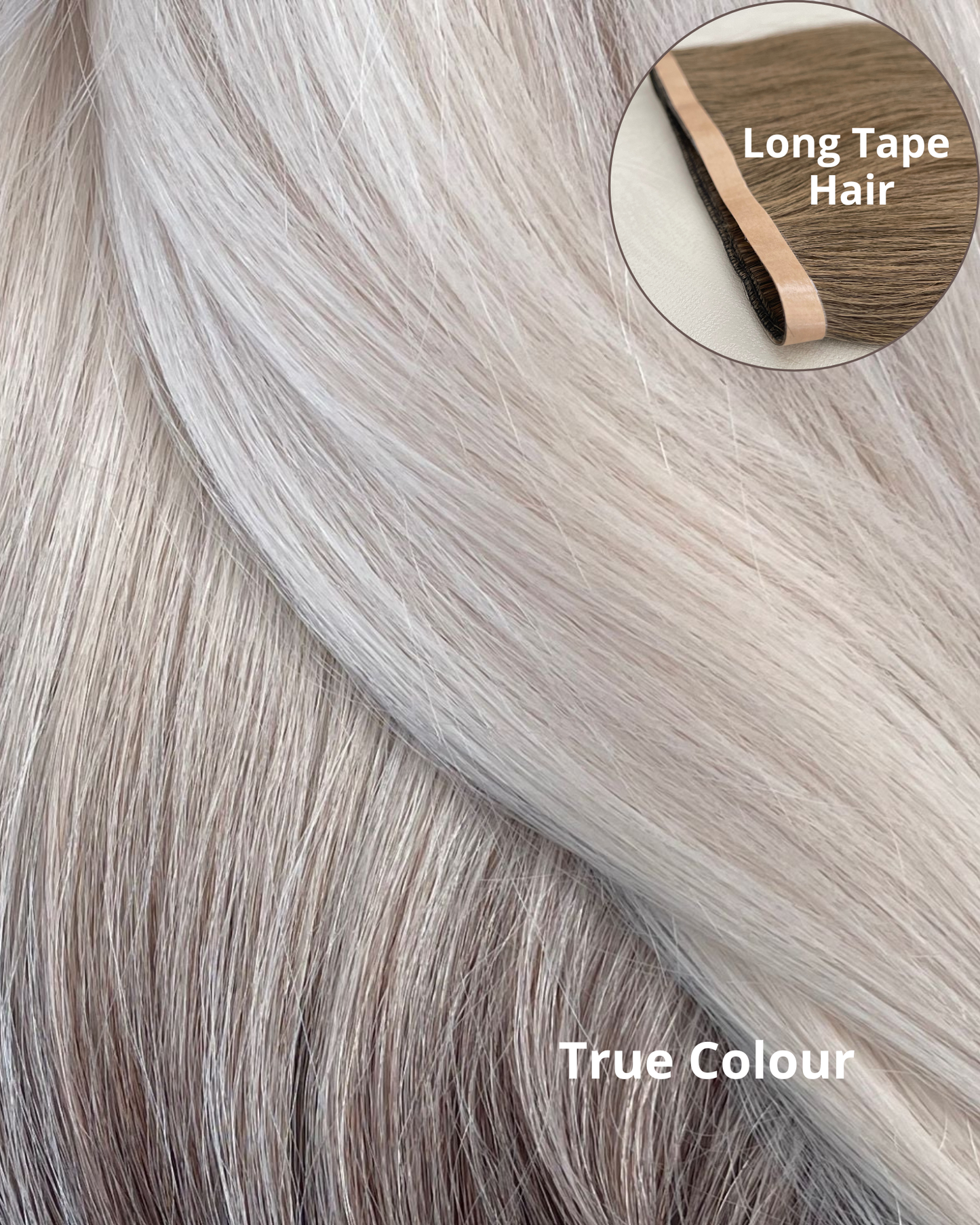 26” 210g Tape-In Weft Bio-Protein Fibre Rooted Beige Blonde