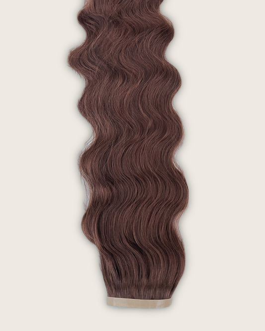 26” 210g Tape-In Weft Bio-Protein Fibre Wavy Auburn